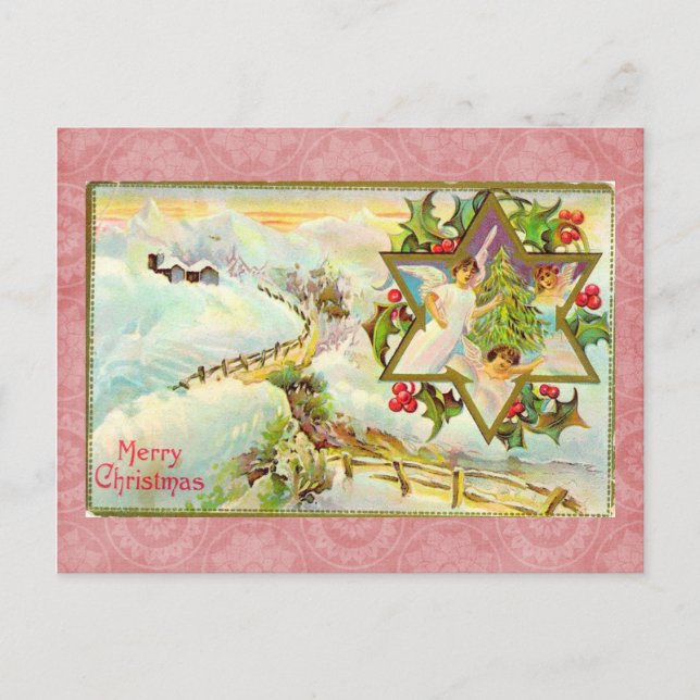 Festividades Cartão postal de natais vintages (Frente)