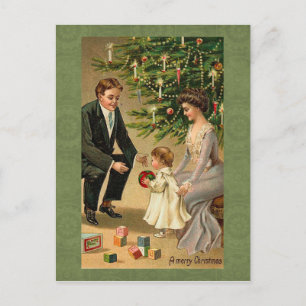 Festividades Cartão Postal de Natal Antigo