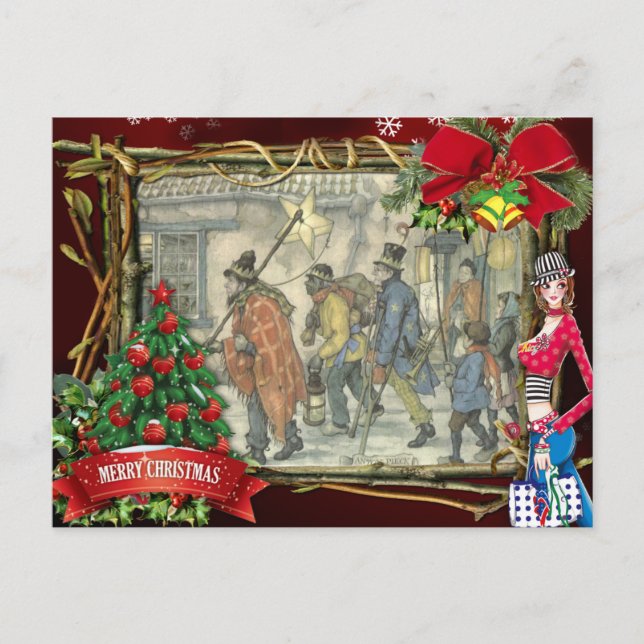 Festividades Cartão postal de Natal Anton Pieck (Frente)