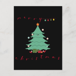Festividades Cartão postal de Natal   Árvore de Natal Kawaii