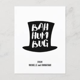 Festividades Cartão postal de Natal Bah Humbug Holiday