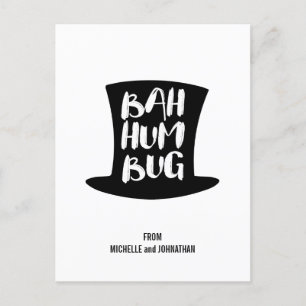 Festividades Cartão postal de Natal Bah Humbug Holiday