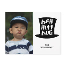 Cartão postal de Natal Bah Humbug Holiday