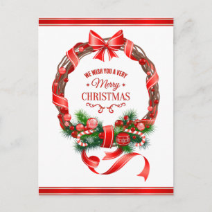 Festividades Cartão postal de Natal bonito e elegante