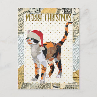 Festividades Cartão postal de NATAL CAT CALICO