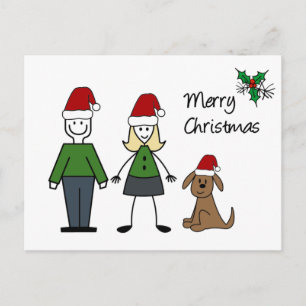 Festividades Cartão postal de Natal com figuras