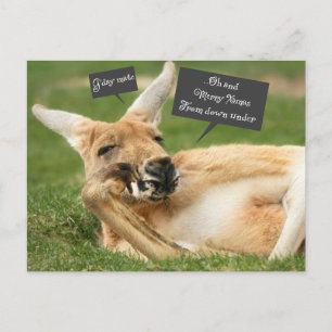Festividades Cartão postal de Natal da Austrália; canguru