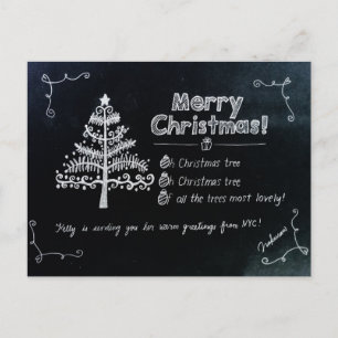 Festividades Cartão postal de Natal da NYC