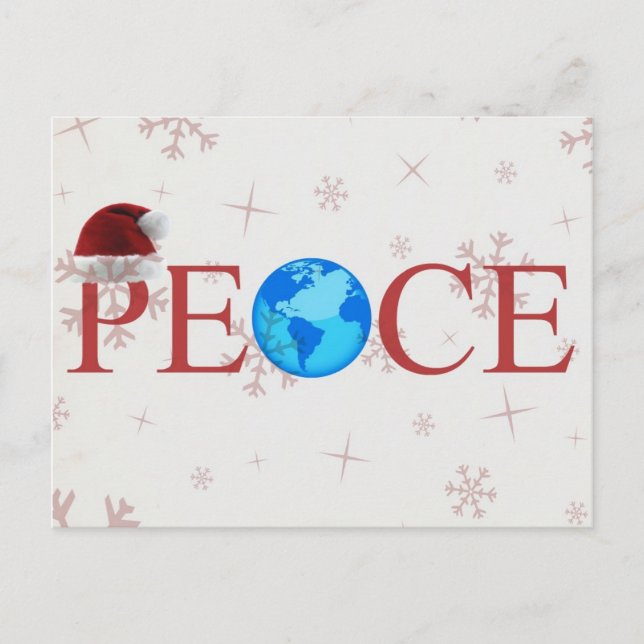 Festividades Cartão postal de Natal da Peace Earth (Frente)