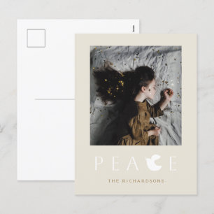 Festividades Cartão postal de Natal de Dove de Paz Mínimo Moder