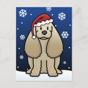Festividades Cartão postal de Natal do Cocker Spaniel Kawaii