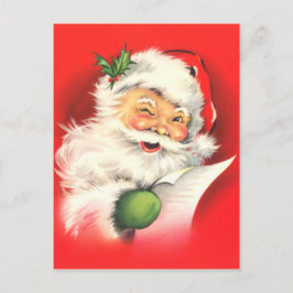 Festividades Cartão postal de Natal do Pai Vintage
