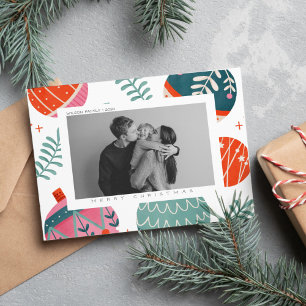 Festividades Cartão postal de Natal e Férias Personalizado com
