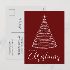 Festividades cartão postal de Natal elegante Borgonha