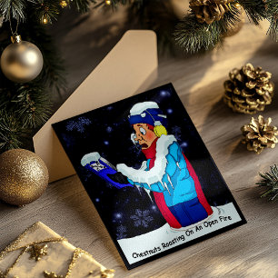 Festividades Cartão postal de Natal engraçado