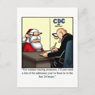 Festividades Cartão postal de Natal engraçado
