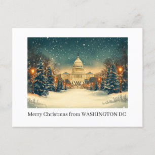 Festividades Cartão postal de Natal Feliz em Washington DC