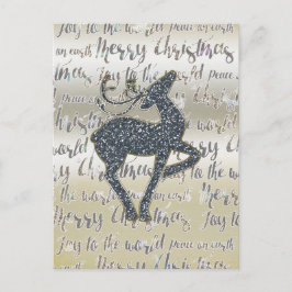 Festividades Cartão Postal de Natal Glitter RENDA Renascença
