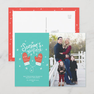 Festividades Cartão postal de Natal Hygge Mittens