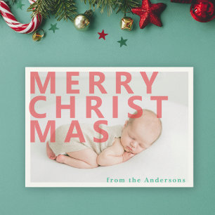 Festividades Cartão postal de Natal moderno e simples