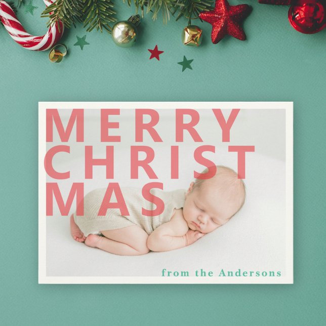 Festividades Cartão postal de Natal moderno e simples  (Criador carregado)