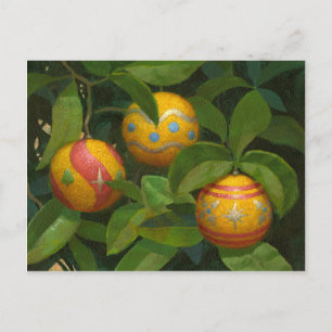 Festividades Cartão postal de Natal para Ornações Laranja