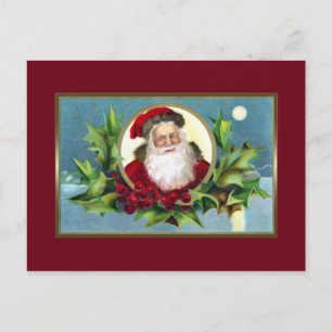 Festividades Cartão postal de Natal para Papais noeis Vintage