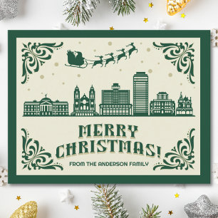 Festividades Cartão postal de Natal Phoenix, AZ Skyline