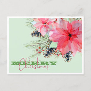 Festividades Cartão postal de Natal Poinsettia