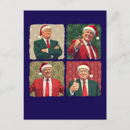 Festividades Cartão Postal de Natal Pop Art Trump Feriado Patri