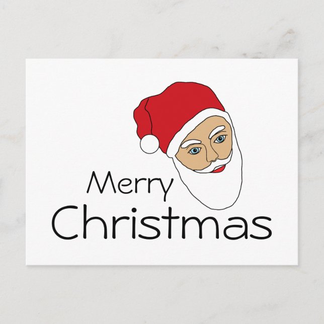 Festividades Cartão postal de Natal Santa Claus (Frente)