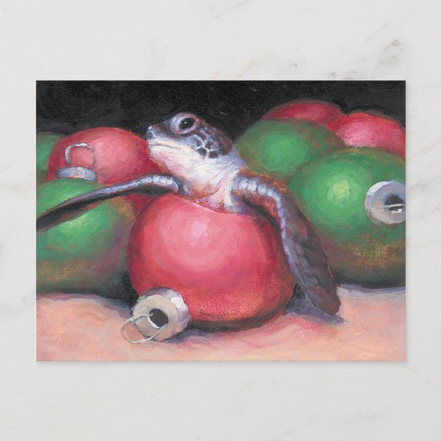 Festividades Cartão postal de Natal Sea Turtle Flórida (Frente)