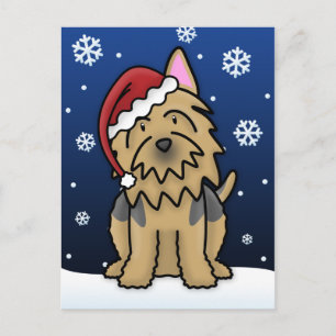 Festividades Cartão postal de Natal Terrier australiano de Kawa