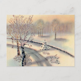 Festividades Cartão postal de Natal Vintage Countryside