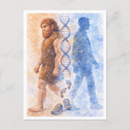 Festividades Cartão postal de Neandertal a Humano Moderno