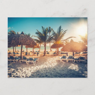 Festividades Cartão Postal de Paisagem de Praia Moderna