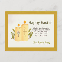 Festividades Cartão postal de Páscoa Católico Personalizado