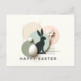 Festividades cartão postal de Páscoa moderno e minimalista