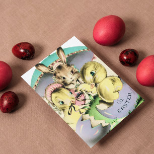 Festividades Cartão postal de pintinhos de Férias da Páscoa 