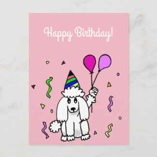 Festividades Cartão postal de Poodle de Aniversário