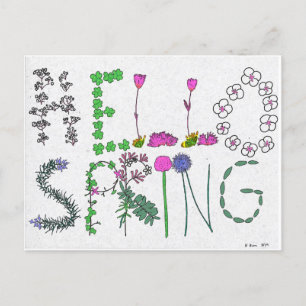 Festividades Cartão postal de Primavera