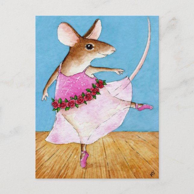 Festividades Cartão postal de rato de bailarina (Frente)