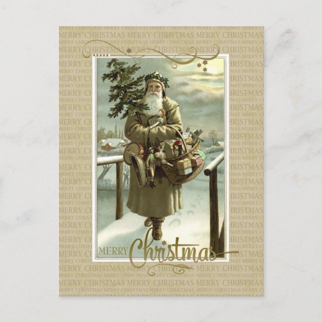 Festividades Cartão postal de reprodução do Nick Christmas (Frente)