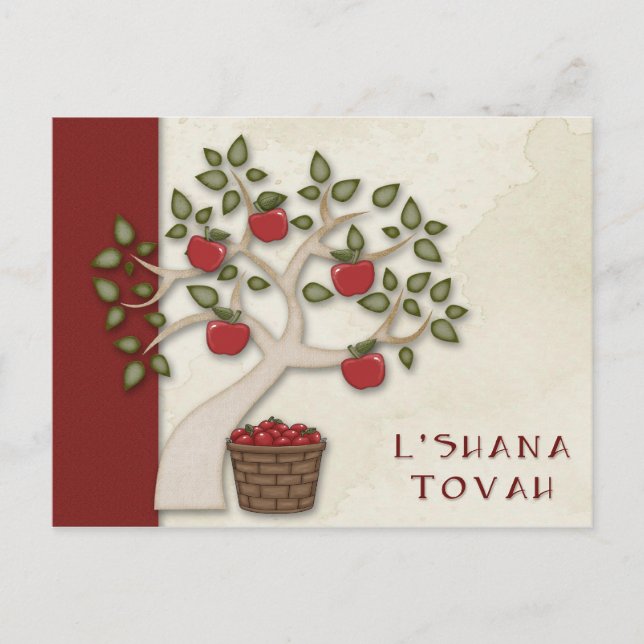Festividades Cartão postal de Rosh Hashanah (Frente)