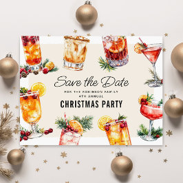Festividades Cartão postal de Salve a Data da Festa de Natal co