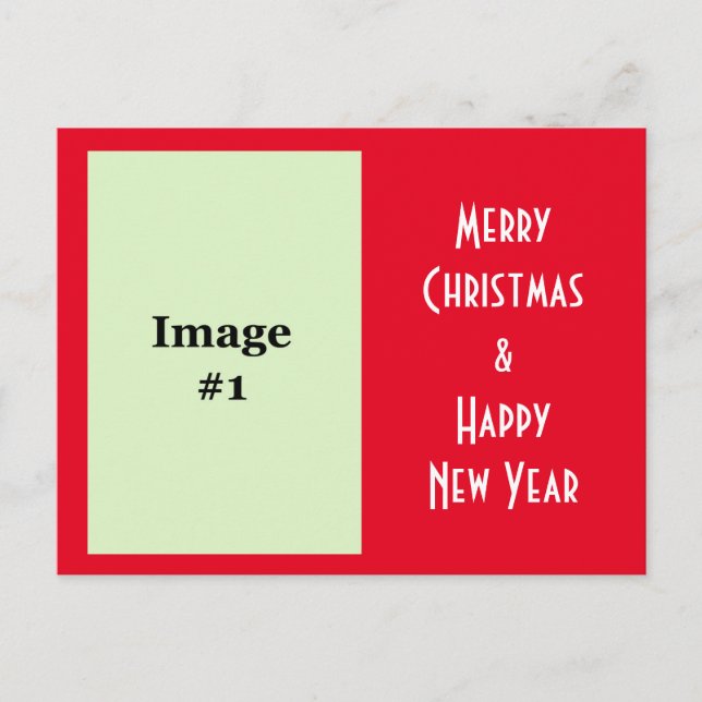 Festividades cartão postal de saudação de Natal (Frente)