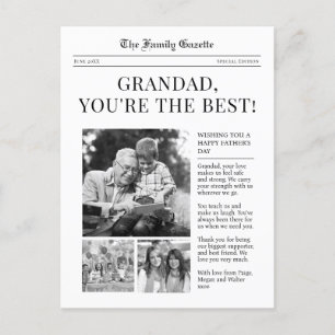 Festividades Cartão postal de saudação do Dia dos Pais do avô n