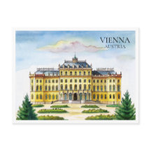 Cartão postal de viagem da cidade de Viena Áustria