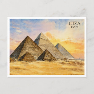 Festividades Cartão postal de Viagem de Aquarela egípcia