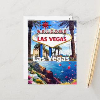 Festividades Cartão postal de viagem de Las Vegas, Letreiro de